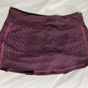 Lululemon pace Bordeaux skirt size 10 nwot